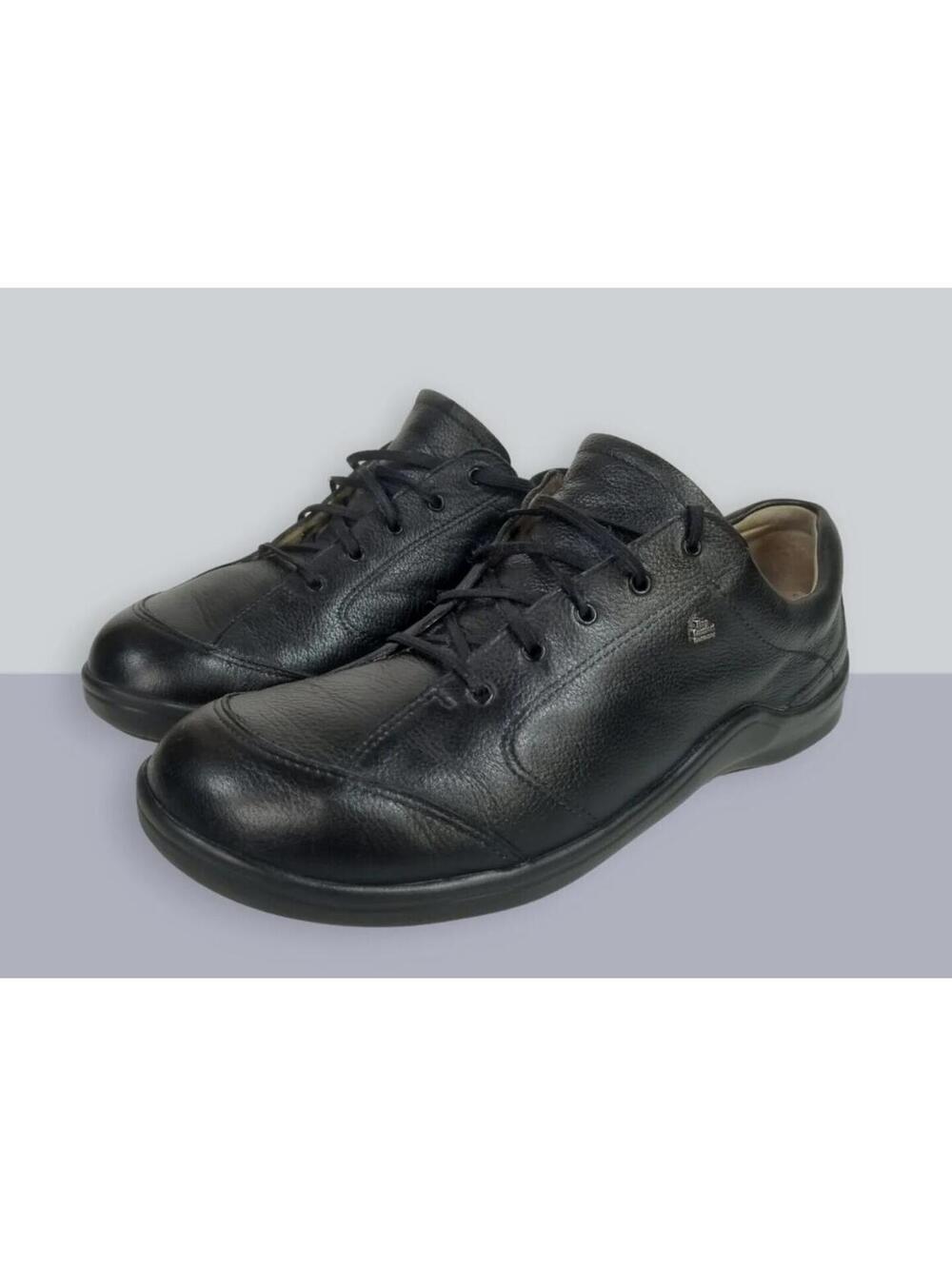 Finn Comfort sneakers black leather orthopedic FLAW Size US 10